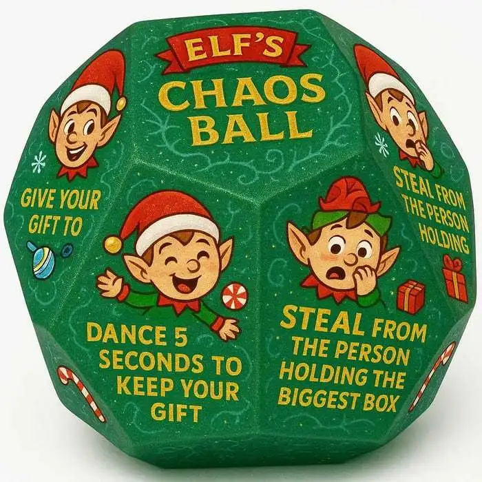 Hilarious Christmas Gift Exchange Party Game Dice 2‑piece set