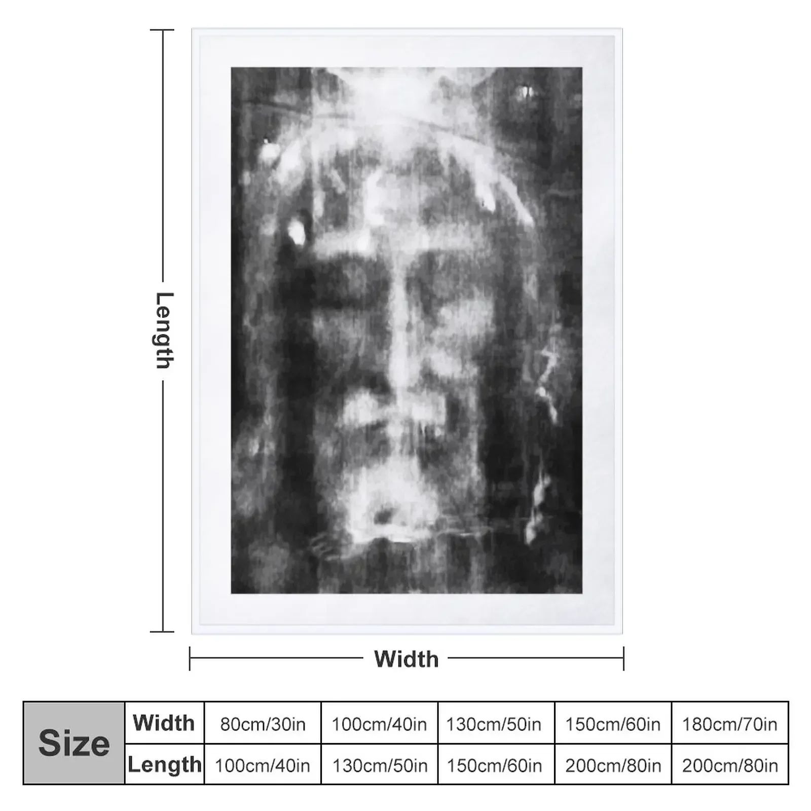 Shroud of Turin. Turin Shroud. Christianity, Christian, Icon, Bible, Biblical, Resurrection. Active Throw Blanket