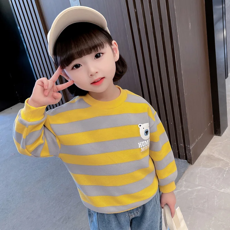 

Brand Knitwear for children' Crew Neck Luxury Design Girls Sweater 2022 New Style Cartoon Bear Boy's Fashion T-Shirt Cheap Long