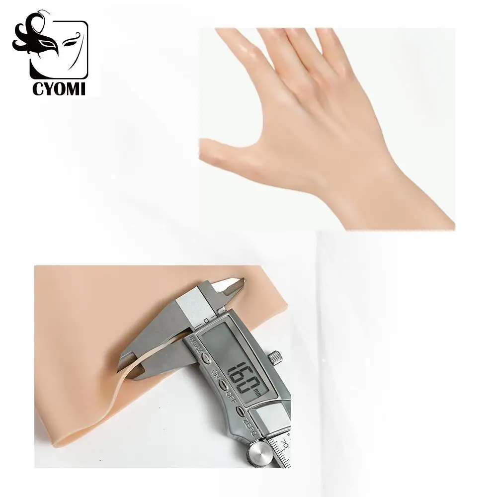CYOMI 40CM Realistic skin Silicone Female Gloves Artificial Skin Lady Fake Hands Cosplay For Transgender Crossdresser Drag Queen