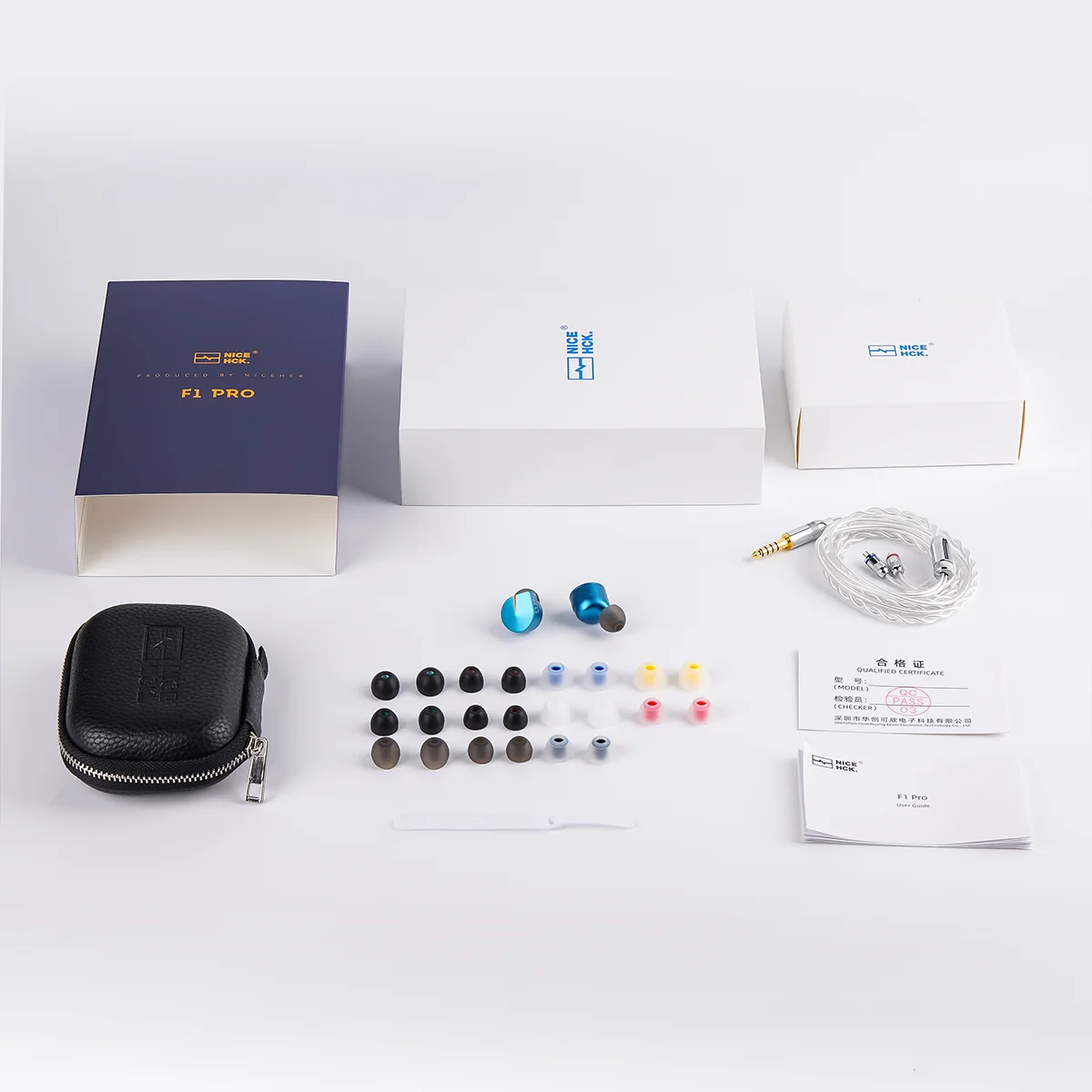 NICEHCK F1 Pro 14,2 mm vlakke membraandriver HiFi muziek CNC metalen oortelefoon 2-pins in-ear monitor IEM-hoofdtelefoon 4,4 mm gebalanceerd