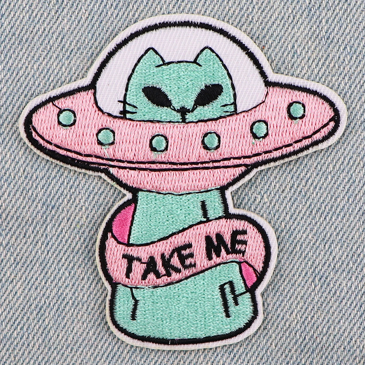 Alien Iron-On Embroidered Patches For Clothing Thermoadhesive Patches On Backpacks DIY Jackets Sew Stickers For Fans