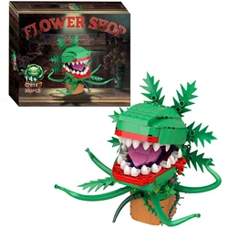 Conjunto de Blocos de Construção Audrey II Piranha Flower Kit de Construção de Pequena Loja de Horrores Canibais Flower Toys, Presentes para Crianças e Adultos