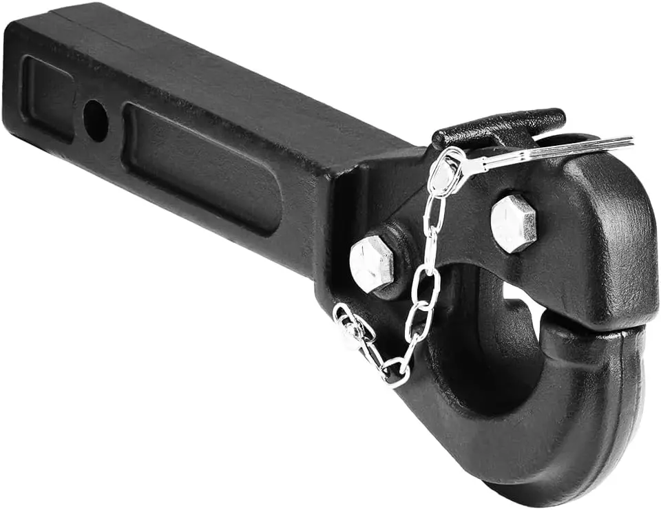 

Pintle Hook 20000 lbs, 2-inch Hitch, Fits 2.5-3-inch Ring, Black Powder Coat