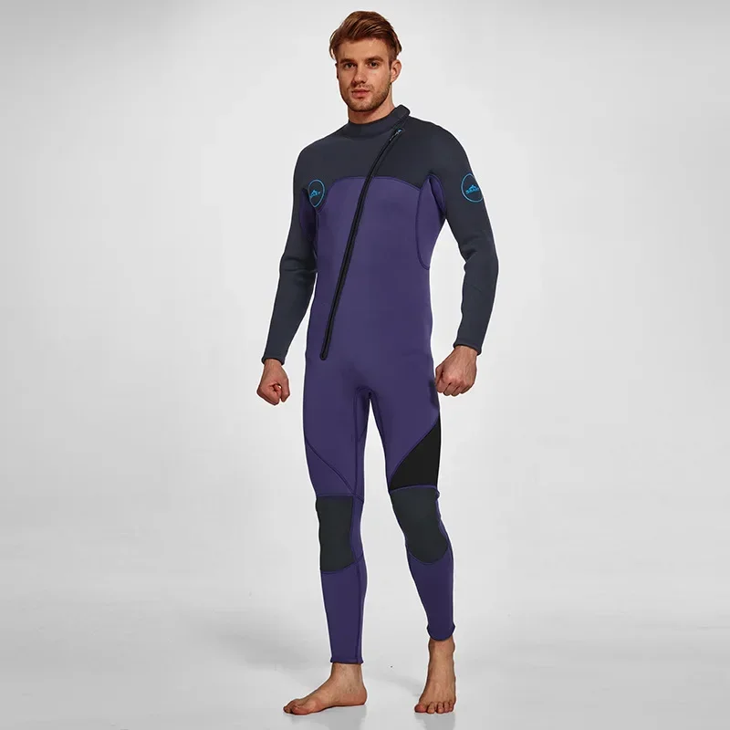 Neoprene Wetsuit Diving Suit for Men 3mm Thicked Snorkeling Professional Surfing Suits Keeping Warm One-pieces Swimsuit