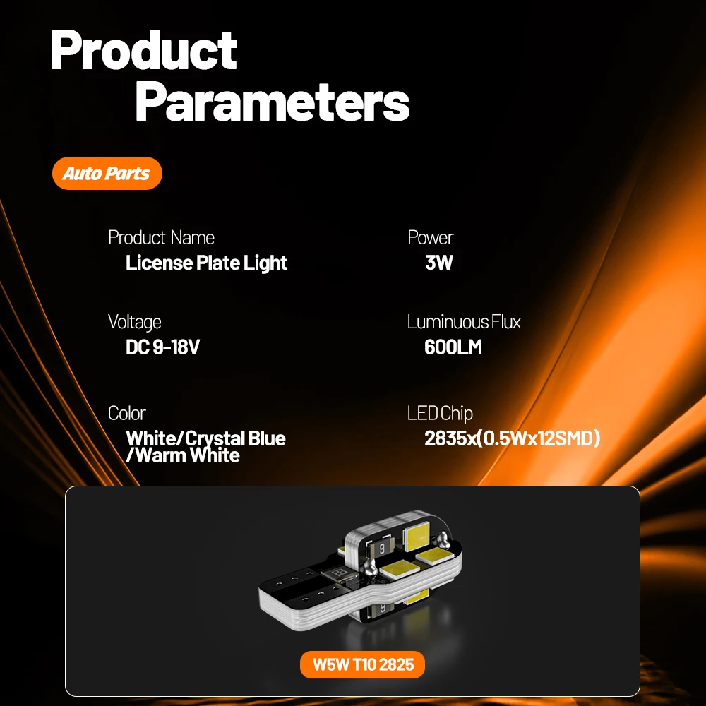 2 قطعة لوحة ترخيص مُضاء ضوء لمبة W5W T10 168 مصباح Canbus لكاديلاك CTS XLR SRX STS DTS ATS ELR XTS Escalade ESV EXT Seville