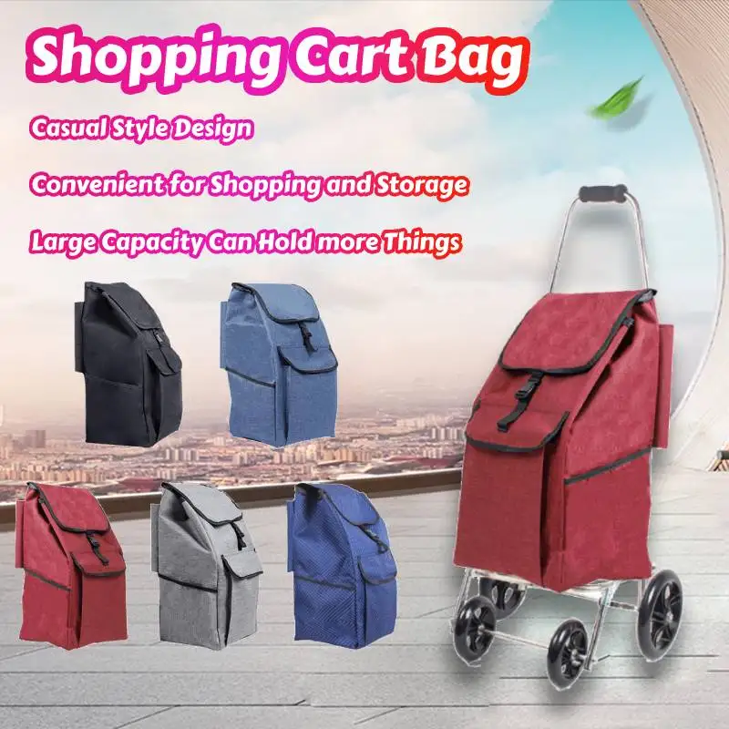 Shopping Trolley Replacement Bag Multipurpose Collapsible Reusable Shopping Cart Bag for Office Kitchen Home Shopping Carts