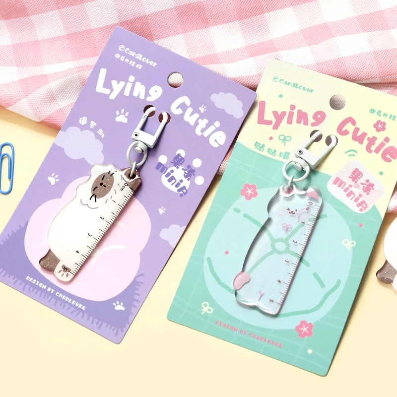 6 نمط باو لطيف مكتب سلسلة مفاتيح مصنوعة من الأكريليك الكرتون رائعتين حقيبة ملحق سيارة الداخلية هدية الديكور ، السيد ورقة