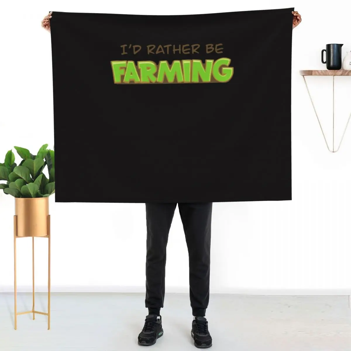 I’d rather be farming Throw Blanket Multi Purpose Soft Warm Blanket for Home Travel