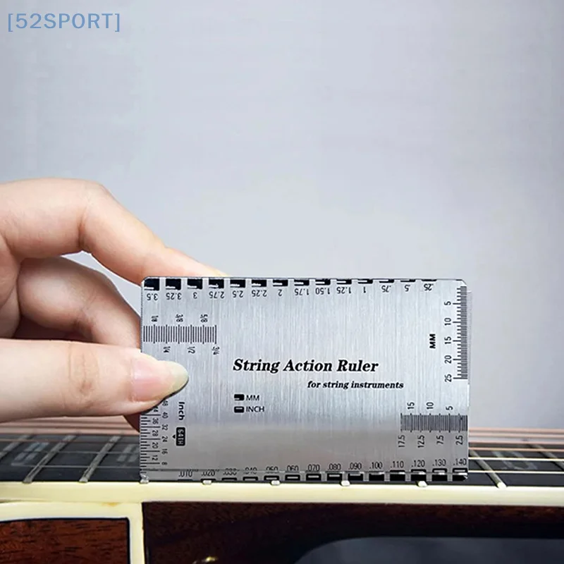 1PC Stainless Steel String Ruler String Action Gauge Guitar Repair Tool For Luthiers For Guitar Ukulele Bass Measuring Tool