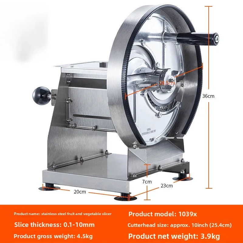 Mixu Bingcheng stainless steel lemon slicer, commercial milk tea shop potato chips radish ginger garlic slicing artifact kitchen