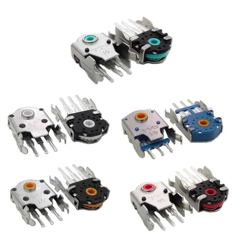 2Pieces Silver Gold Green Redness Cores TTC 10mm Mouse Encoders Mouse Wheel Decoders for G102 G304 Mouse M76A