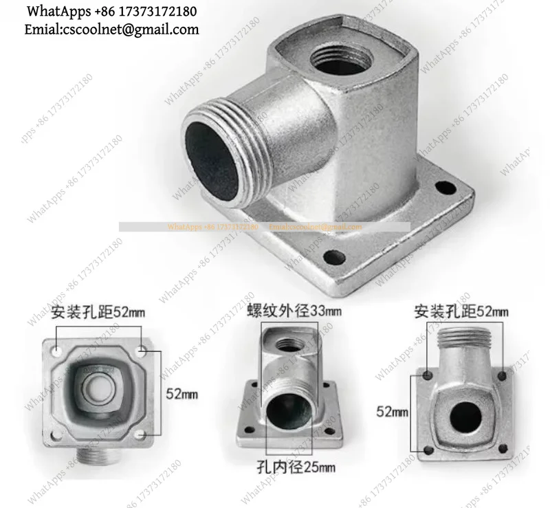 1pc Water Pump Outlet Seat Elbow Joint 168F 170F Self-Priming 1 Inch with Water Plug Accessories