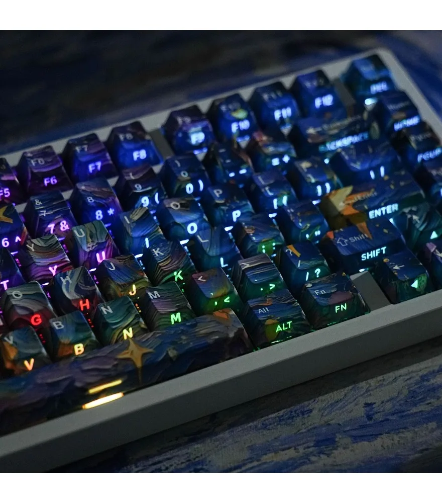 Keycap Korean Russian German Western Grammar Arabic Double Engraving Transparent Pbt Original Full Set