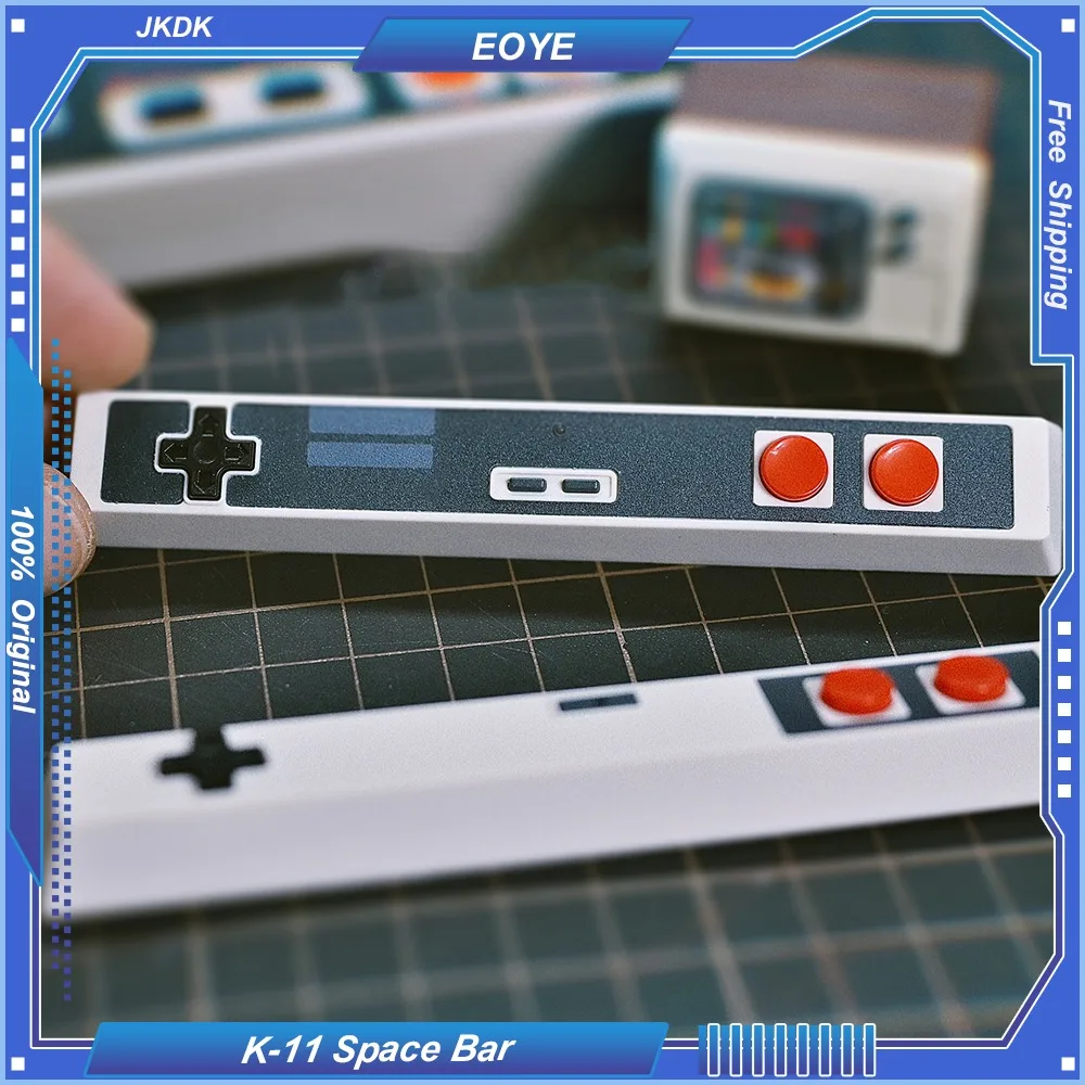 JKDK K-11 Personalized Space Bar Keycap OEM Profile 6.25U Classic Retro Game Original NES Handle Replica for Mechanical Keyboard