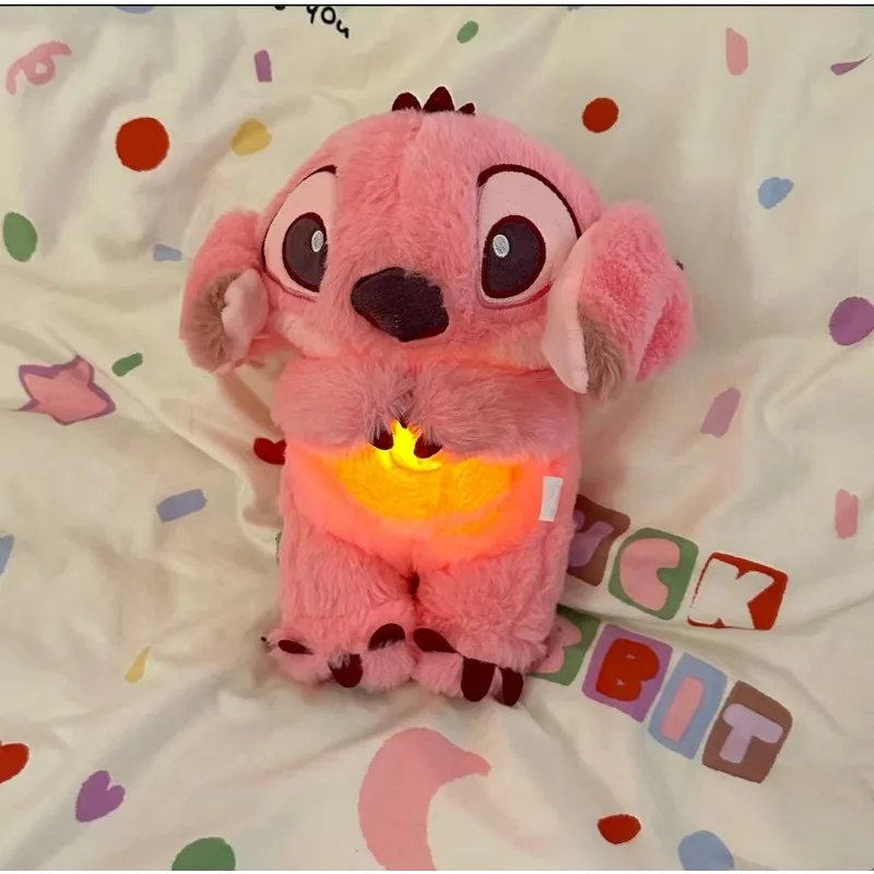 Disney Stitch creativo respirazione, illuminazione e suono giocattolo bambola lenitiva e addormentata cuscino per dormire per bambini regalo di