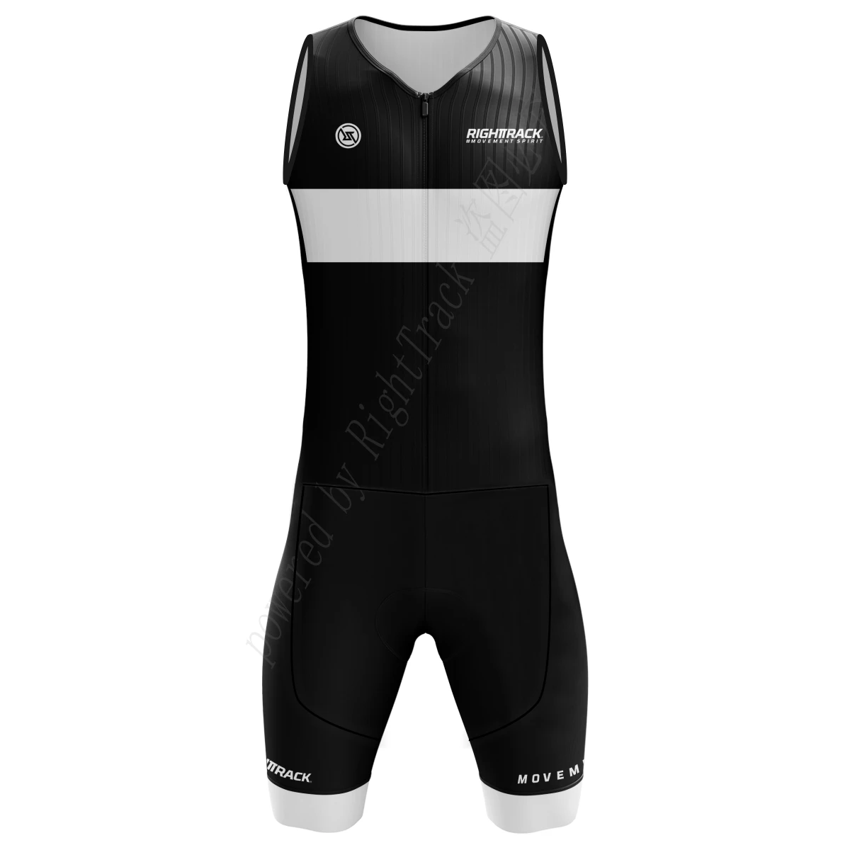 Pro Triathlon Trisuit Men‘s Sleeveless Training Clothing Colorful Skinsuit RIGHTTRACK Swimming Cycling Running Skating Apparel