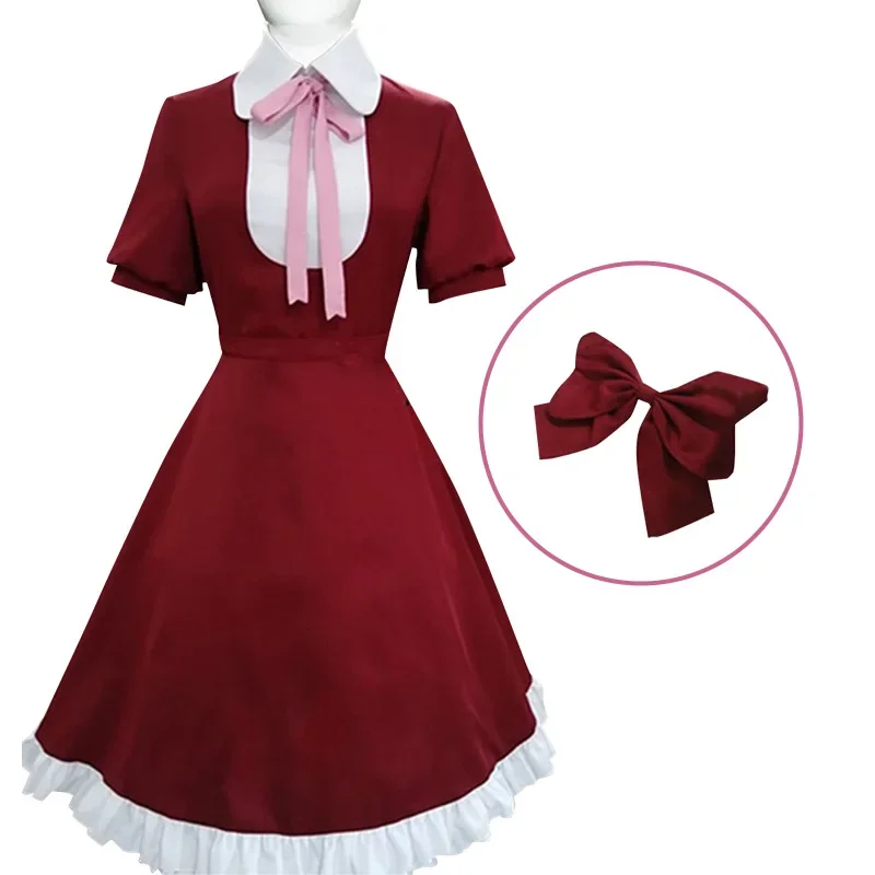 Anime Bungo Stray Dogs Alice Cosplay Costume Red Dress Wig Uniform Halloween Party Alice Outfit For Women Girls Clothing