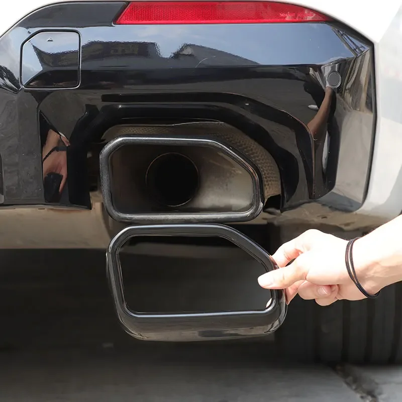 For 2022-2023 BMW X3 G01 X4 G02 Stainless Steel Car Exhaust Muffler Decorative Cover Exhaust Pipe Cover Stickers Car Accessories