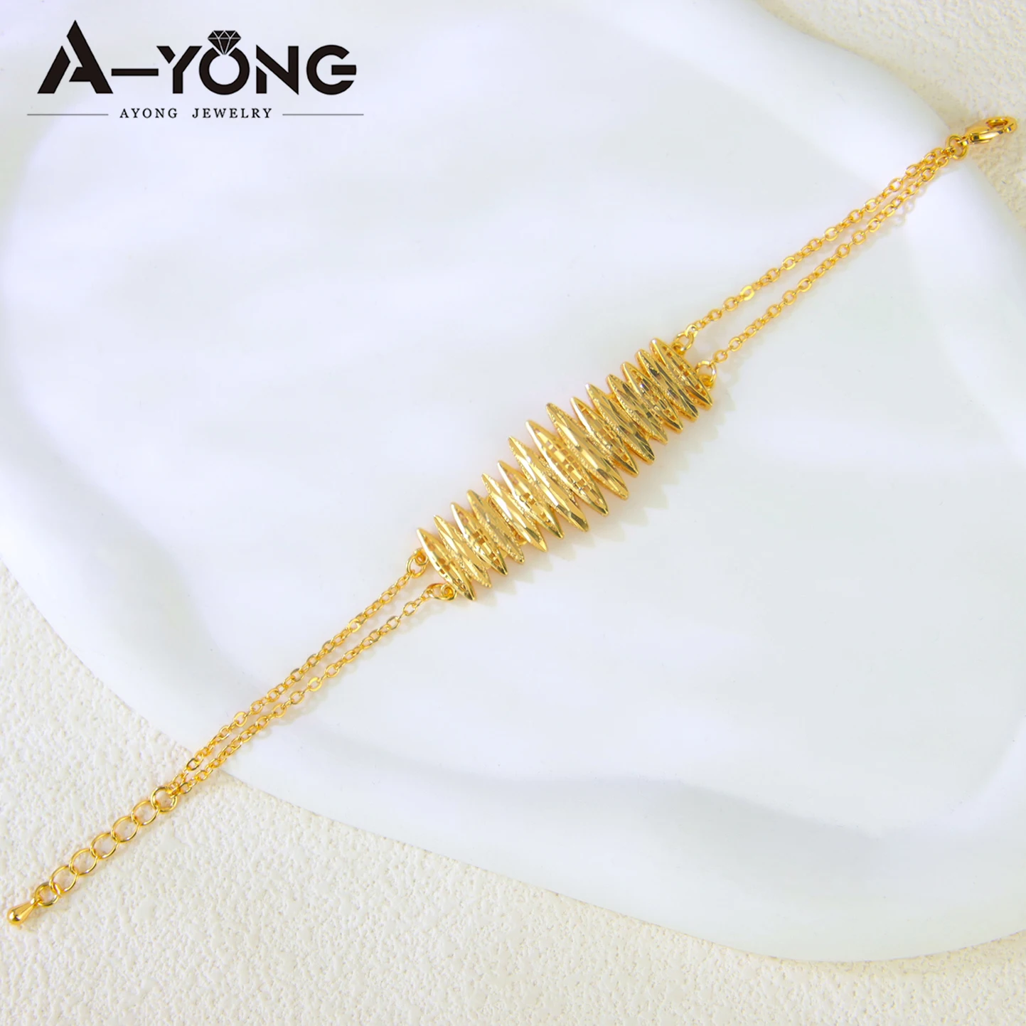 Luxus Dubai Hochzeit Schmuck Set 24k Gold Überzogene Arabisch Braut Gold Halskette Armband Ohrringe Habesha Frauen Party Schmuck – Detail 12