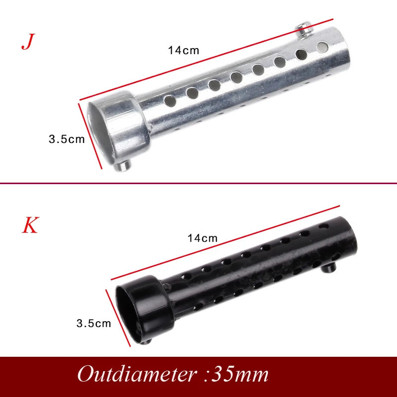 Универсальный глушитель с выхлопной трубой, глушитель глушителя 35 мм 42 мм 45 мм 48 мм 60 мм, настраиваемый глушитель Db для мотогонок