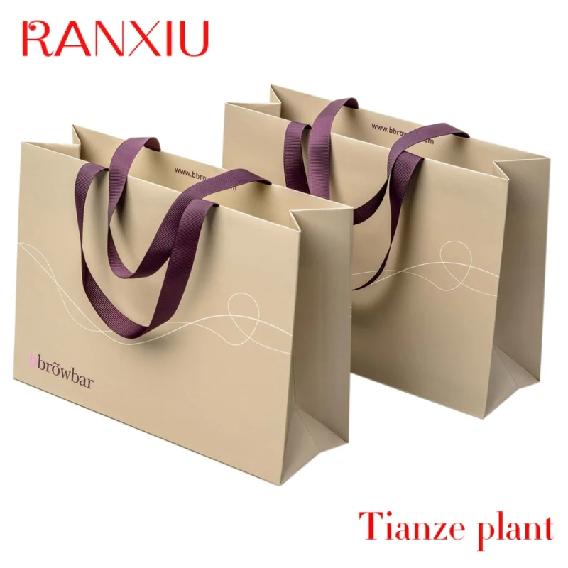 Custom Custom Luxury Clothing Retail Pink Gift Bag bolsas de papel Shopping Packaging Paper Bags with your own logo For Clothes