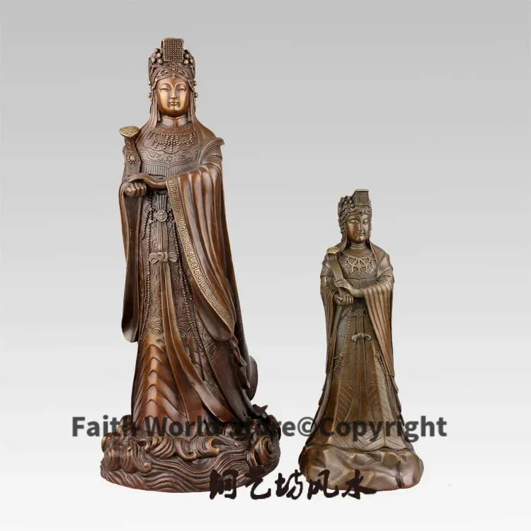 HOME # OFFICE protective-efficacious Talisman House Protection Mazu Goddess Matsu Collection bronze statue Decoration