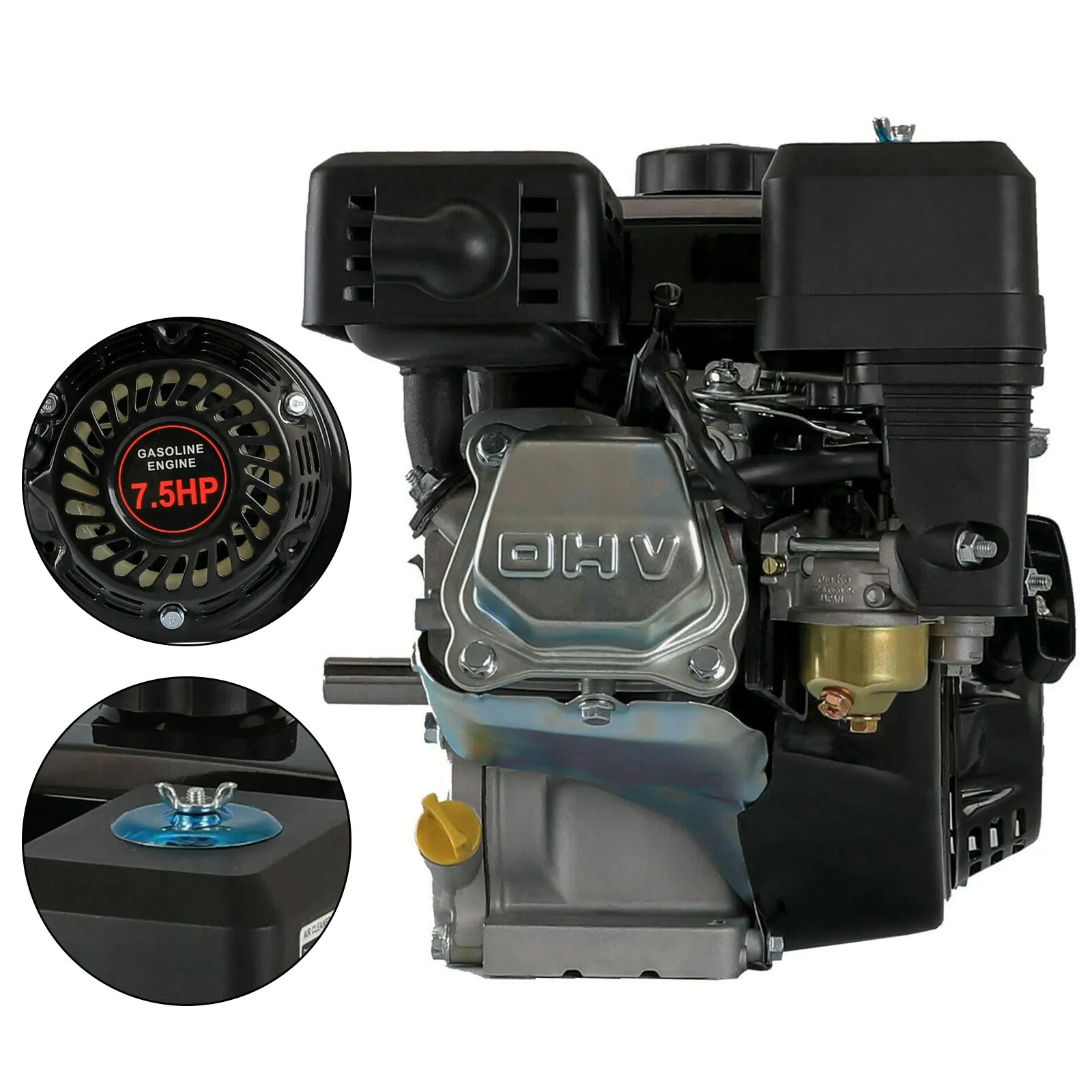 210cc 7.5HP Petrol Engine 4 Stroke Gasoline For Honda GX160 Air Cooled  Horizontal 168F Pullstart