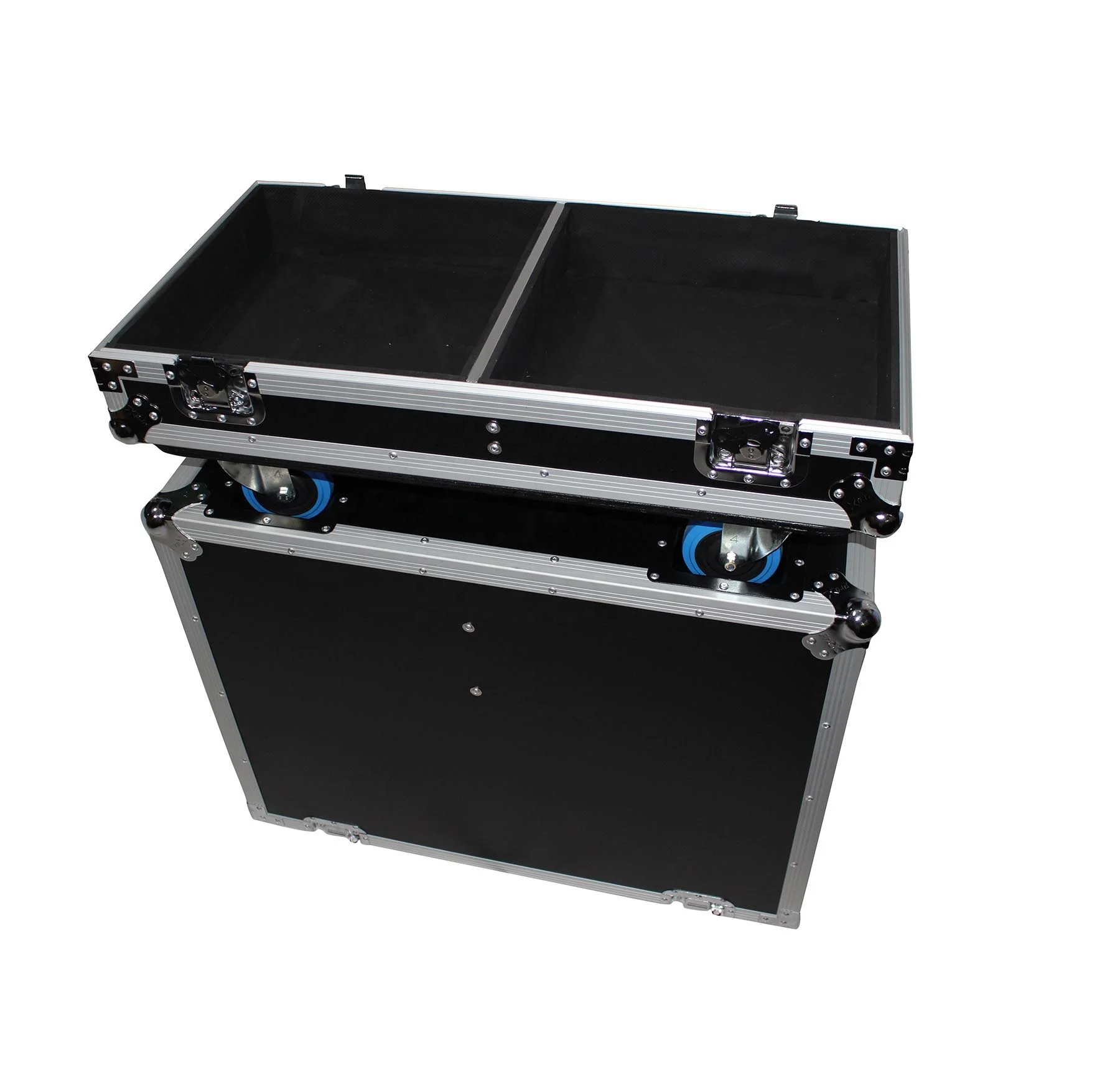 Black Hard Aluminum Tool Carrying Flight Case for Two Speakers