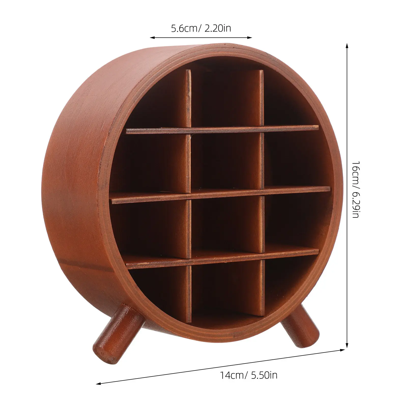 Natural Wood Lipstick Display Organizer Stand for Makeup Vanity Desk Storage Lipstick Holder Lipgloss Organizer Wooden