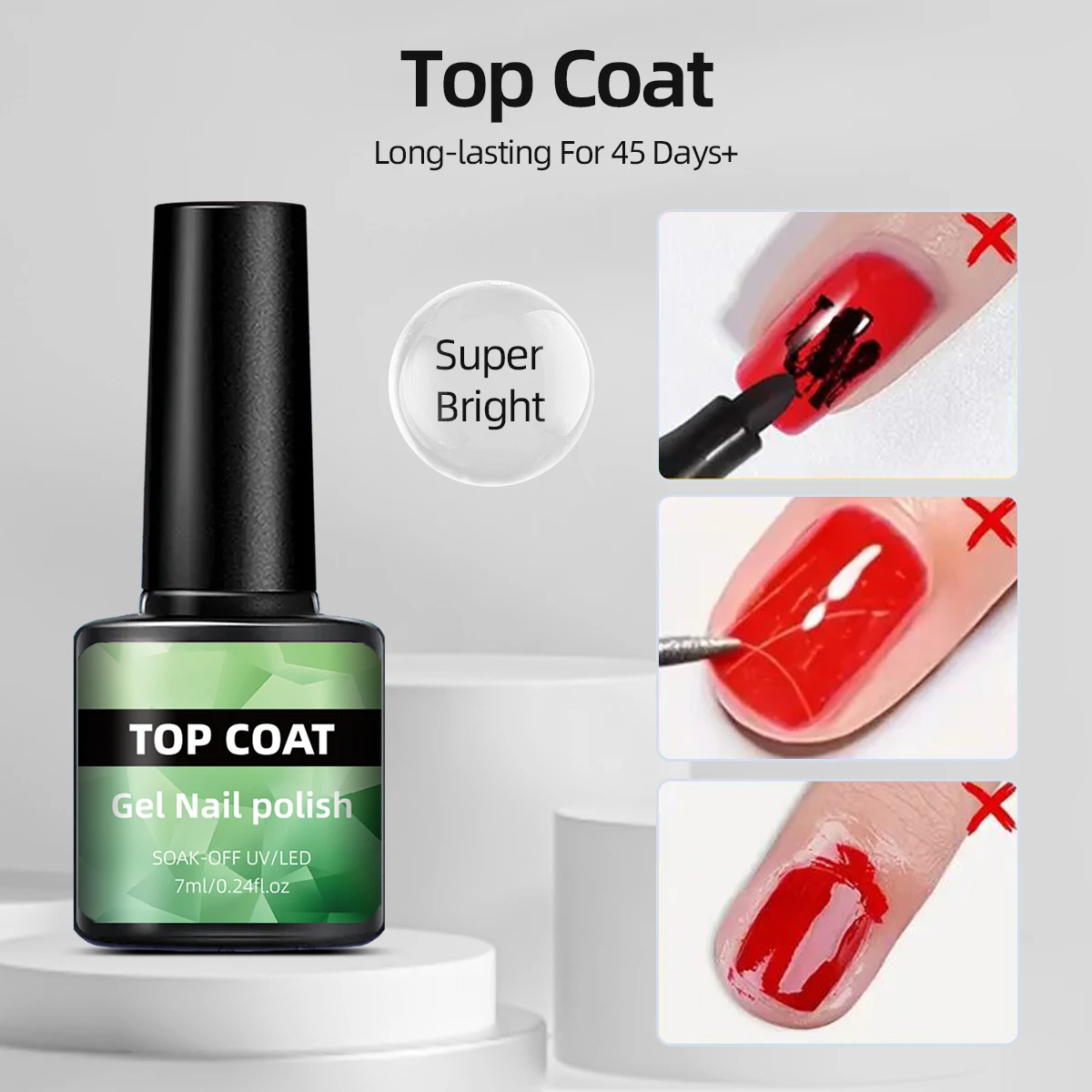 فاسدين 0. 24oz * 1 زجاجة جيل لفن الأظافر، معطف أساسي، معطف علوي لامع، معطف علوي غير لامع، طلاء أظافر جل، خاص لفن الأظافر، طلاء كريستالي، تشغيل غير لامع، جل طلاء أظافر قابل للإزالة، عنصر خاص لعشاق طلاء الأظافر #4