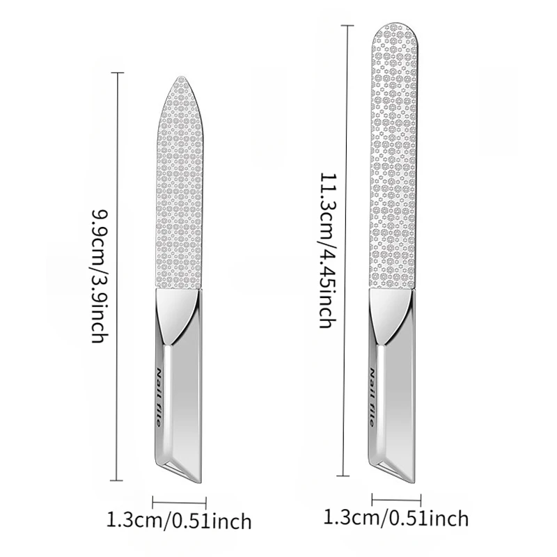 Edelstahl Doppelseitige Nagelfeile Styling Zubehör Nagellackentferner Für Puffer Maniküre Werkzeuge Für Zuhause Und Reisen