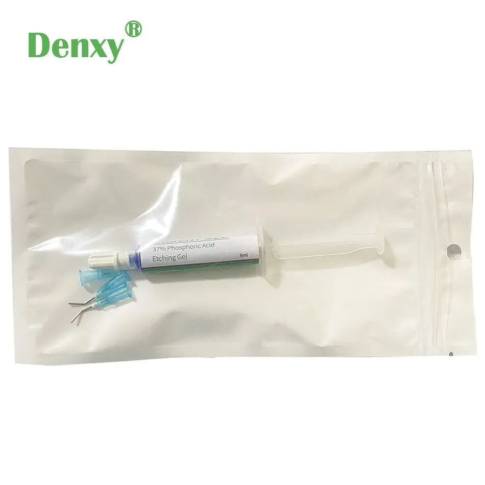 Denxy alta qualidade dental ácido etchant gravura gel 37% 5ml/syring dentista material dental etchant ácido gravura gel