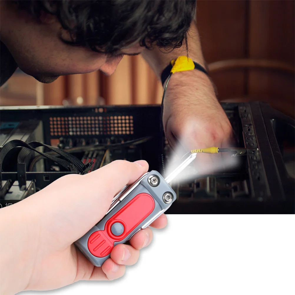 

Portable Precision Screwdriver Set Steel Mini LED Light Outdoor Dual Use Flashlight Multifunctional Screw Driver