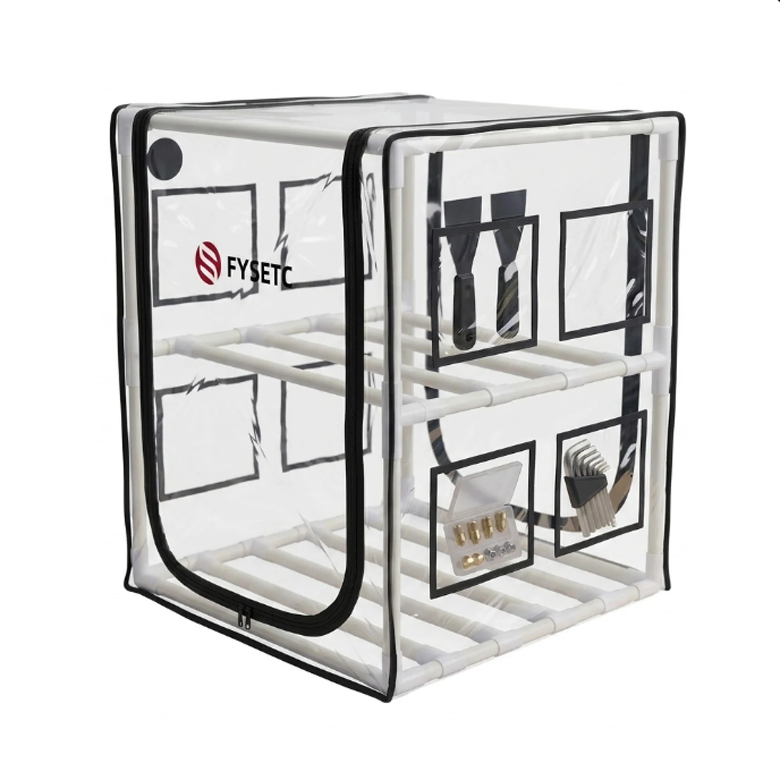 3D Printer Dual-layer Filament Box EASY ACCESS FROM ANY SIDE Smooth 4-Sided Zipper Design For 3D Printer Parts