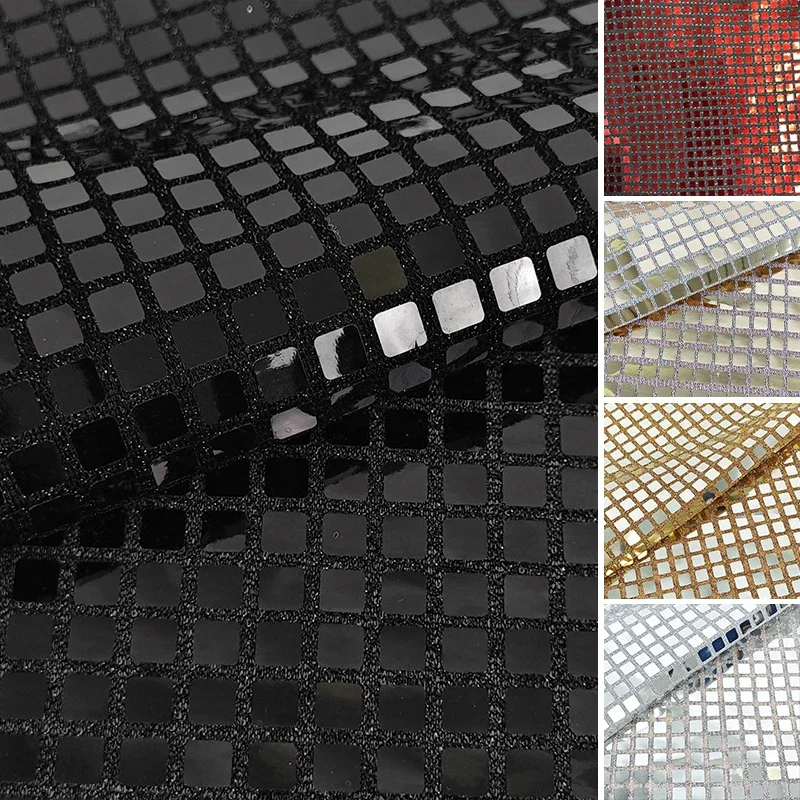 

100x140 см клетчатая ткань с блестками, квадратные блестки, украшение для сцены, ремесло, ткань для танца льва и танца дракона