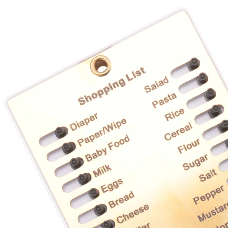 YHOLI-1 PCS Metal Grocery List Reusable Shopping List Marker System Shopping List Memory Reminder Board