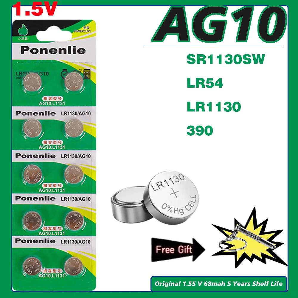 5-35Pcs AG10/LR1130 High Quality Alkaline Battery LR54 L1131 389A D189 1.55V Watch Button Cell Batteries For Toys Calculators