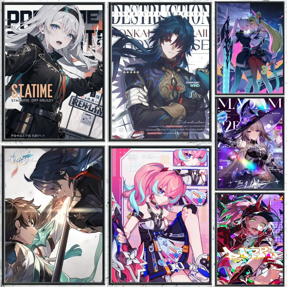 

Game Honkai star rail Poster Premium Waterproof Aesthetic Wall Art Designed for Living Room Bedroom Bar Home Decoration HD Print