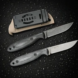 DC53 Steel Linen Knife Handle Outdoor Camping Tactical Knife Survival Portable Knife EDC Tactical Military Gear Kydex Sheath