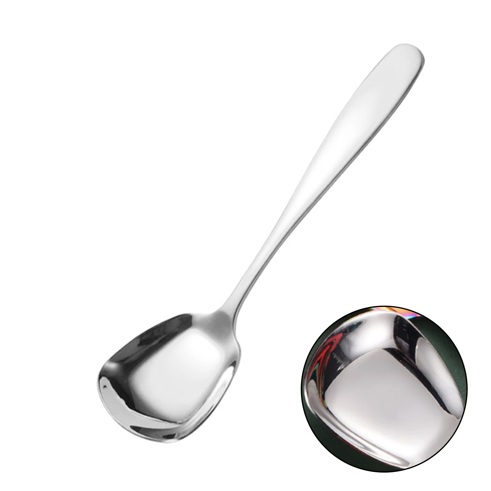 

Kitchen Tools Spoons Hotels Kitchens Restaurants For Home Large Spoons Mirror Polish Spoons Square Head High Quality