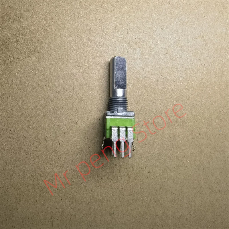 1pcs Taiwan production R09 type precision potentiometer, double C100K logarithmic step, handle shaft length 20MM