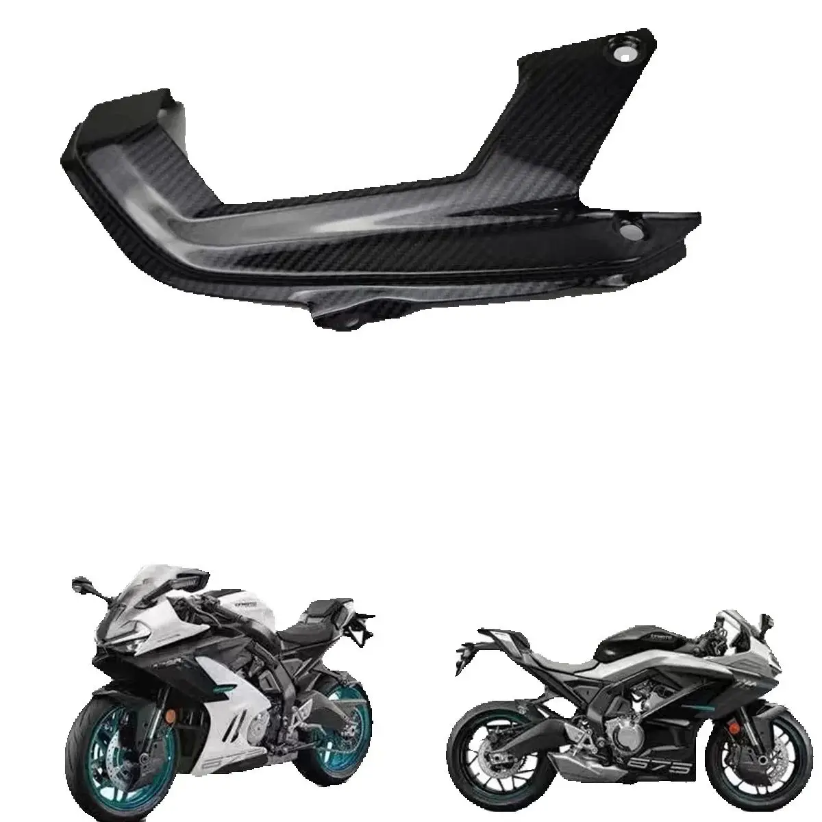 

Motorcycle right lower diffuser CF650-10 engine lower guard modified with genuine carbon fiber Fit For CF 675SR 675SR-R