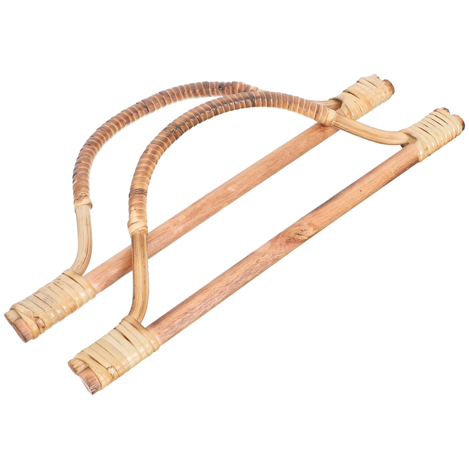 

2Pcs Bamboo DIY Handbag Handles D Shape Half Handles Replacement Rings Durable Handmade Bag Accessories for Craftwork and