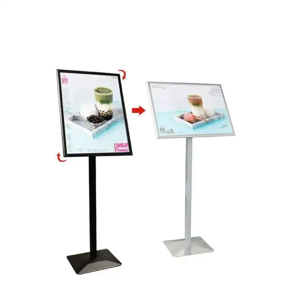 Metal Menu Board Stand Led Poster Display Stand A3 A4 Floor Advertising Picture Sign Stand