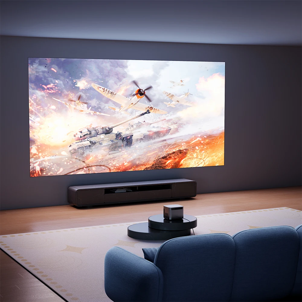 New Soft White Fabric 72-150 inch 4K Projector Screen Matte White UHD Enhanced 1.25 Gain Home Theater Fixed Frame Projector Scre