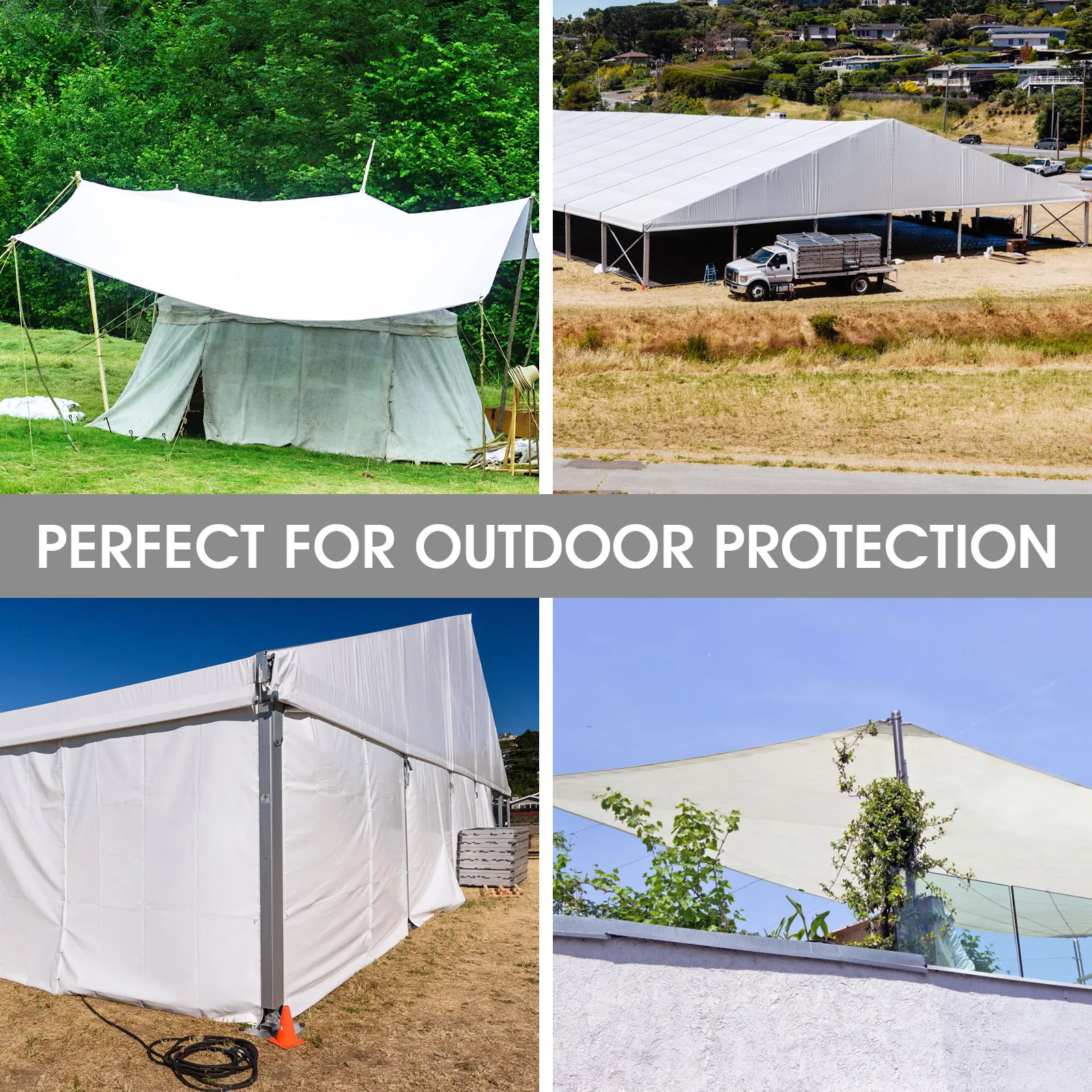 Wodoodporna plandeka z oczkami 180 g/m2 Plandeka ochronna PE Odporna na rozdarcie pokrywa do mebli ogrodowych Basen Drewno Łódź samochodowa