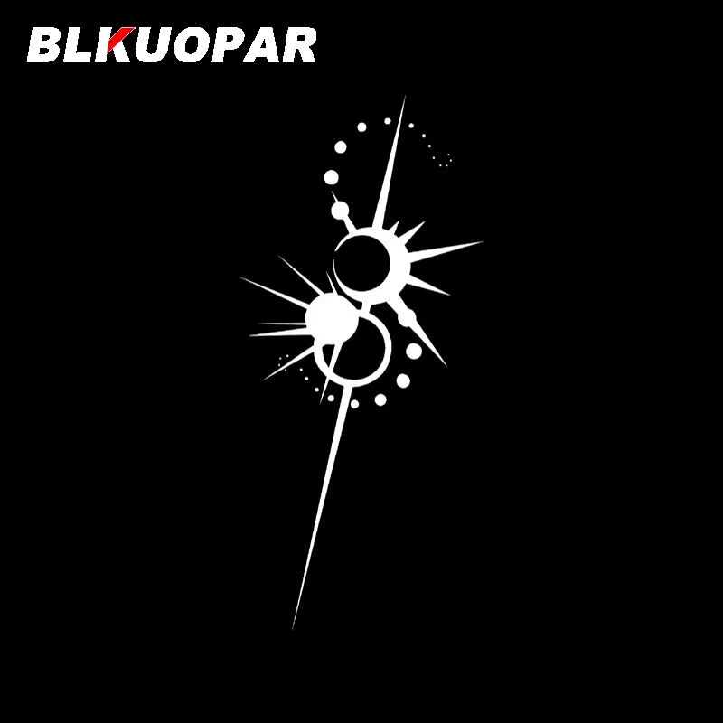 BLKUOPAR Star Moon Funny Car Stickers Personality Anime Decal Sunscreen Laptop Refrigerator Decoration Surfboard Car Lable