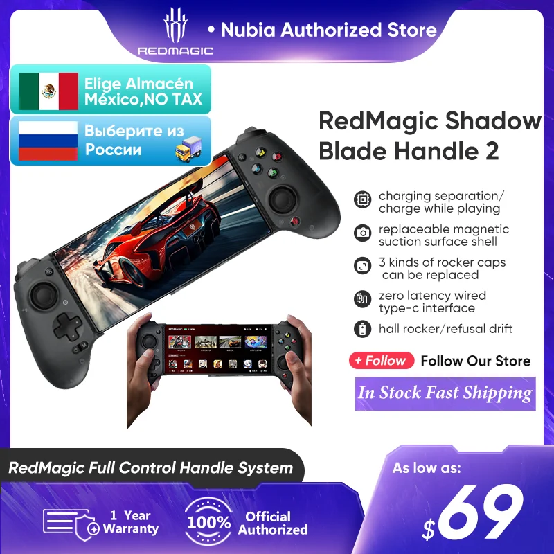 

Redmagic Shadow Blade Gamepad 2 Type-C Phone Controller Joystick For Mobile Phone for Red Magic 9 Pro Xiaomi Gamepad Android