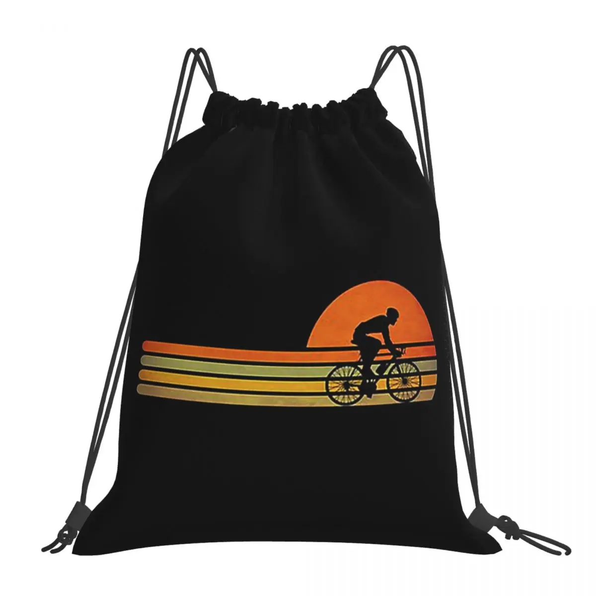 自転車ライダー自転車愛好家のバックパックカジュアルポータ​​ブル巾着バンドルポケット雑貨バッグブックバッグ男性女性学校